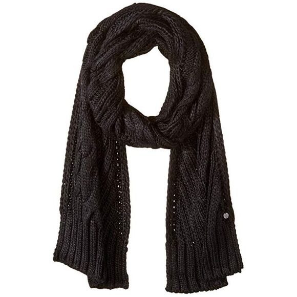 LAUREN Ralph Lauren Engineered Cable Scarf (Black) - Picture 1 of 3